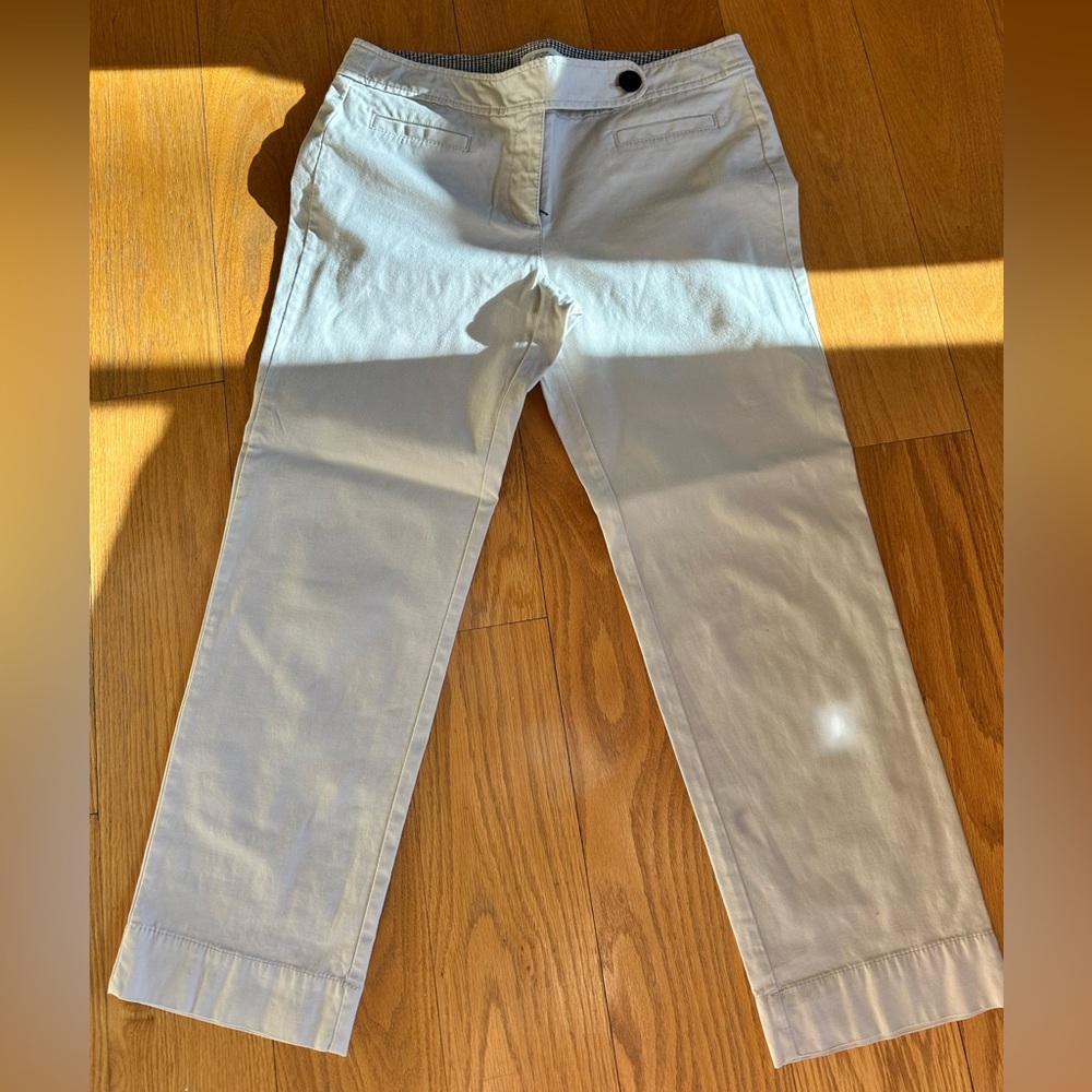 Tan Straight Crop Pants size 4 Loft brand
